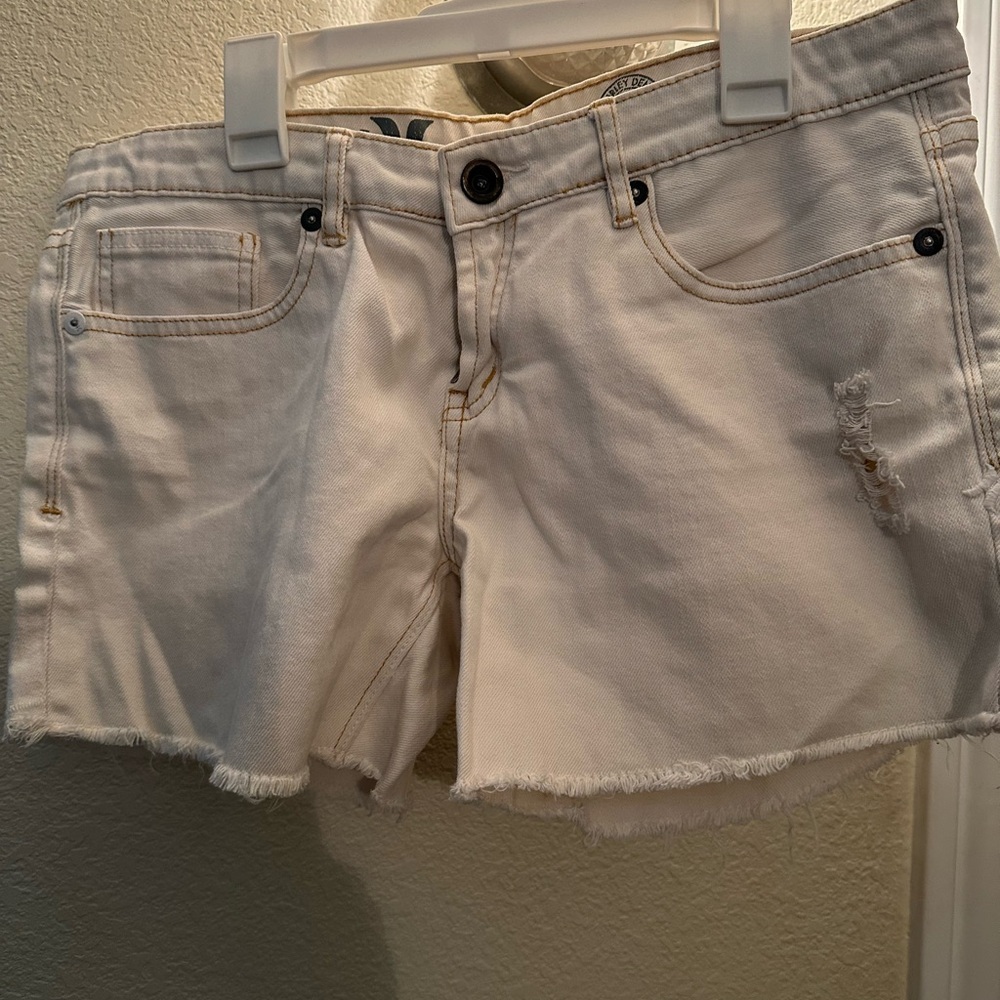 Hurley White Denim Women Shorts